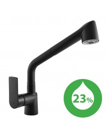 Mitigeur évier extractible économique VLTAVA en laiton noir