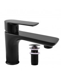 Mitigeur lavabo VLTAVA en laiton noir