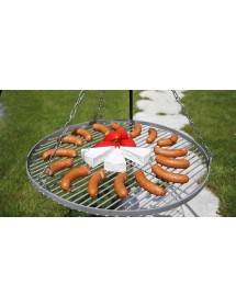 Barbecue sur Trépied et Grille en acier noir sablé