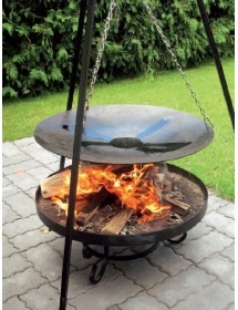 WOK spécial brasero 33 cm à suspendre sur un trépied