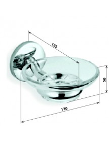 Porte-savon mural ALFA en verre sablé 12,5cmx5cmx13cm Porte-savon mural ALFA en verre sablé 12,5cmx5cmx13cm