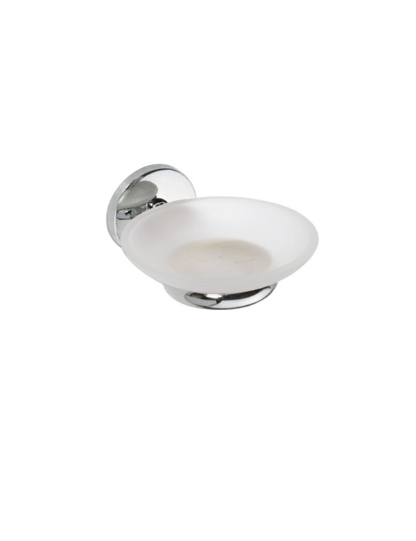Porte-savon mural ALFA en verre sablé 12,5cmx5cmx13cm Porte-savon mural ALFA en verre sablé 12,5cmx5cmx13cm