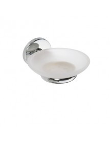 Porte-savon mural ALFA en verre sablé 12,5cmx5cmx13cm