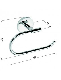 Dérouleur papier toilette ALFA en zinc 6cm x 12cm x17,5cm
