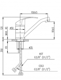 Mitigeur lavabo pivotant