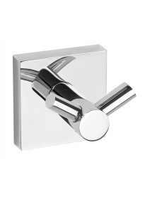 Patère double murale BETA en chrome 5,5cm x 5,5cm x 5cm