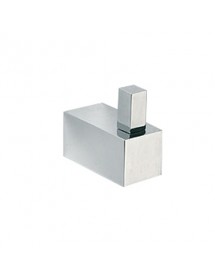 Petite patère carrée murale BETA en chrome 2,5cm x 5,5cm x 7cm