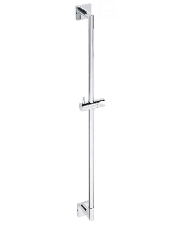 Rail de douche BETA en chrome avec porte pommeau 90cmx 9cm x 11cm Rail de douche BETA en chrome avec porte pommeau 90cmx 9cm x 11cm