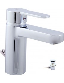 Mitigeur lavabo ZAMBEZE en laiton chromé avec siphon