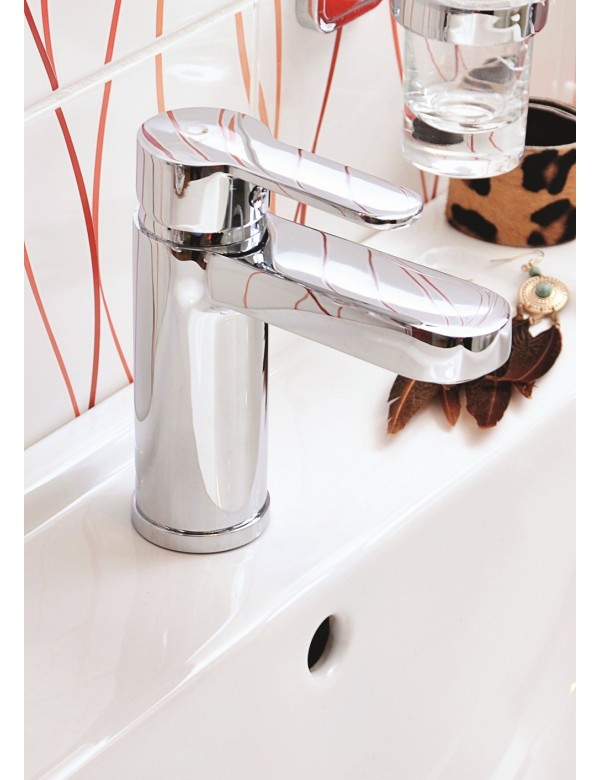 Mitigeur lavabo ZAMBEZE en laiton chromé sans siphon