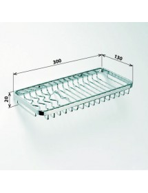 Porte-savon grille rectangulaire CYTRO en laiton chromé 30x 13x 2 cm Porte-savon grille rectangulaire CYTRO en laiton chromé 30x 13x 2 cm