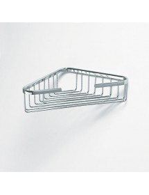 Porte-savon grille d'angle CYTRO en laiton chromé 24,5x15x6 cm Porte-savon grille d'angle CYTRO en laiton chromé 24,5x15x6 cm