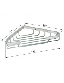 Porte-savon d'angle CYTRO en acier inoxydable 23x13x3 cm Porte-savon d'angle CYTRO en acier inoxydable 23x13x3 cm