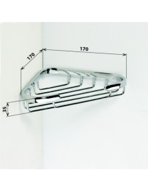 Porte-savon d'angle CYTRO en laiton chromé 23x13x3 cm Porte-savon d'angle CYTRO en laiton chromé 23x13x3 cm