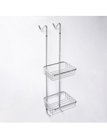 Porte objet de douche à accrocher CYTRO en laiton chromé 17x14x70 cm
