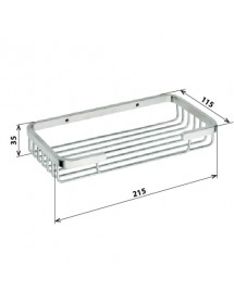 Porte-savon rectangulaire CYTRO en acier brossé  23x12x3 cm Porte-savon rectangulaire CYTRO en acier brossé  23x12x3 cm