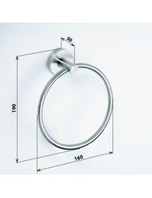 Anneau de serviette NEO en acier inoxydable 19x16x5 cm
