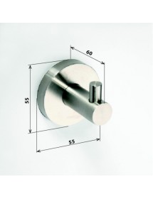 Patère NEO en acier inoxydable  5,5x5,5x6cm