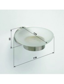 Porte-savon NEO en verre et en acier 12,5x5,5x11cm Porte-savon NEO en verre et en acier 12,5x5,5x11cm