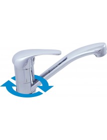 Mitigeur lavabo SAZAVA à long bec en laiton chromé