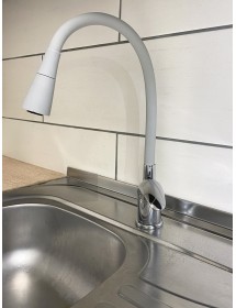 Mitigeur évier flexible à mémoire de forme SAZAVA en laiton chromé