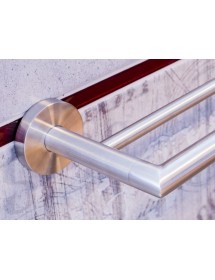Porte-serviettes Double NEO en acier inoxydable 65x11x5,5 cm