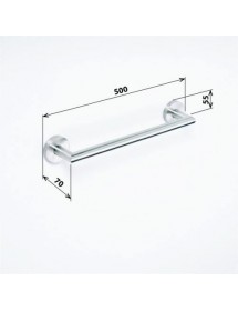 Porte-serviettes NEO en acier inoxydable 50x7x5,5cm