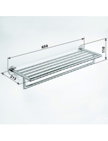 Etagère porte-serviettes NEO en acier inoxydable 65x21,5x11cm