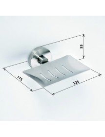 Porte-savon rectangulaire NEO en acier inoxydable 5,5x11,5x12,5cm Porte-savon rectangulaire NEO en acier inoxydable 5,5x11,5x12,5cm