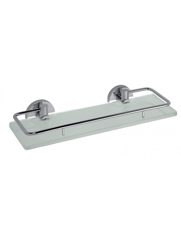 Etagère murale de douche en verre avec rail Etagère murale de douche en verre avec rail