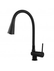 Mitigeur évier mural flexible à mémoire de forme SEINA en laiton noir