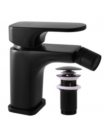 Mitigeur bidet YUKON en laiton noir mat avec siphon