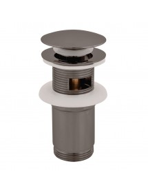 Mitigeur bidet YUKON en laiton métal gris brossé avec siphon