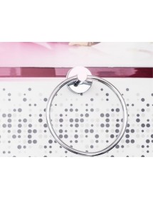 Porte serviette anneau OMEGA en chrome 16cm x 19cm x 5,5cm
