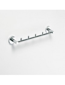 Patère à 5 crochets OMEGA laiton chromé 39,5x5,5x7cm