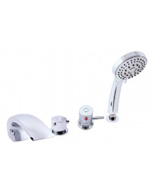 Mitigeur baignoire thermostatique à cascade 4 trous