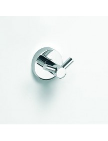 Patère à double crochet OMEGA en chrome 5,5x5,5x5cm