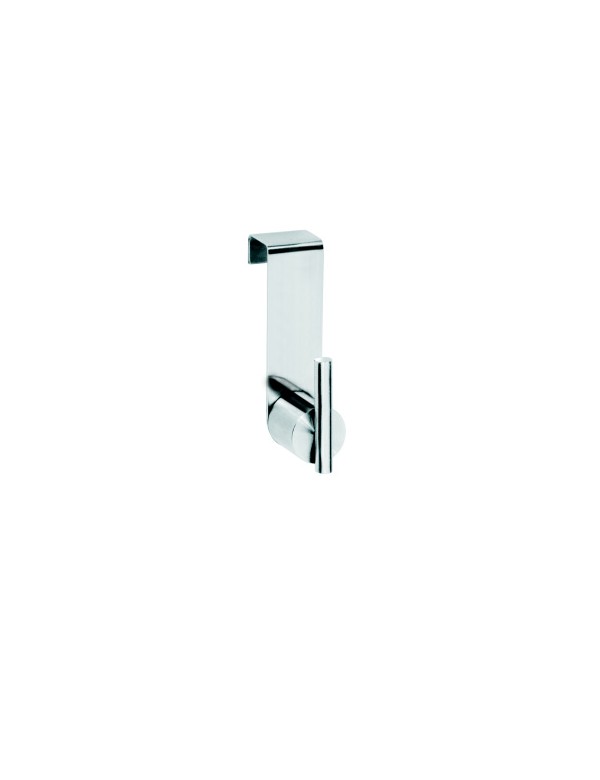 Patère de porte en acier inoxydable brillant OMEGA 7x2x4cm