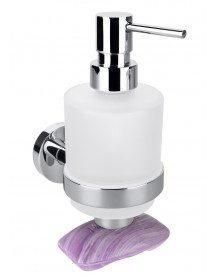 Distributeur de savon + porte-savon magnétique en laiton chromé OMEGA