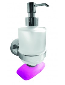 Distributeur de savon + porte-savon magnétique en laiton chromé OMEGA