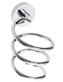 Support sèche-cheveux spiral OMEGA laiton chromé 10x18,5x12,5 cm
