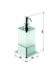 Distributeur de savon liquide en verre pose libre PLAZA 8x8x16,5 cm Distributeur de savon liquide en verre pose libre PLAZA 8x8x16,5 cm