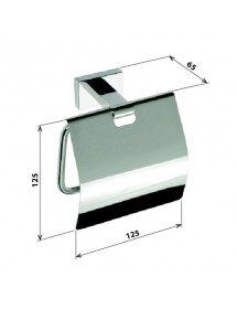 Dérouleur papier-toilette PLAZA en laiton chromé 12,5x12,5x6,5 cm