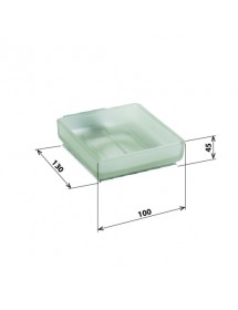 Porte-savon mural en verre PLAZA 13x10x4,5 cm Porte-savon mural en verre PLAZA 13x10x4,5 cm