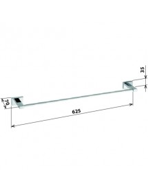 Porte-serviettes en chrome PLAZA 7x62,5x3,5 cm