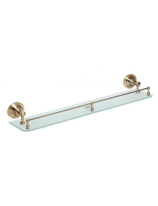 Tablette de douche murale en verre avec rail RETRO en bronze 60 x9 x12 cm Tablette de douche murale en verre avec rail RETRO en bronze 60 x9 x12 cm