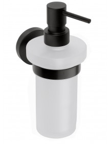 Distributeur de savon mural DARK en laiton noir et verre 230ml