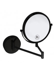 Miroir mural rond grossissant DARK en laiton noir / ø 19cm