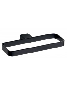 Anneau de serviette rectangulaire NERO en laiton noir 22 x11 x2 cm