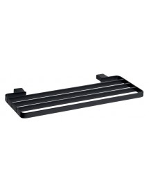 Etagère, porte-serviettes NERO en laiton noir 50 x2 x20 ,5 cm
